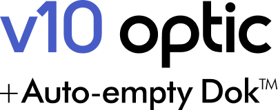 Dyson V10 Optic + Auto-empty Dok logo.