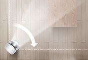 Dyson ピュア ホット + クール 空気清浄機能付ファンヒーターは清浄された空気を首振り機能で部屋中に循環させます。