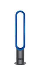 Dyson AM07 bladeless tower fan in iron and blue colourway