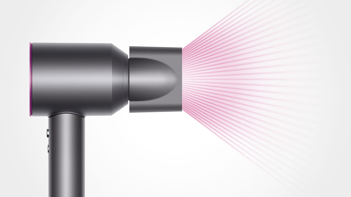 Dyson Supersonic Ionic hair dryer and Dyson designed display stand